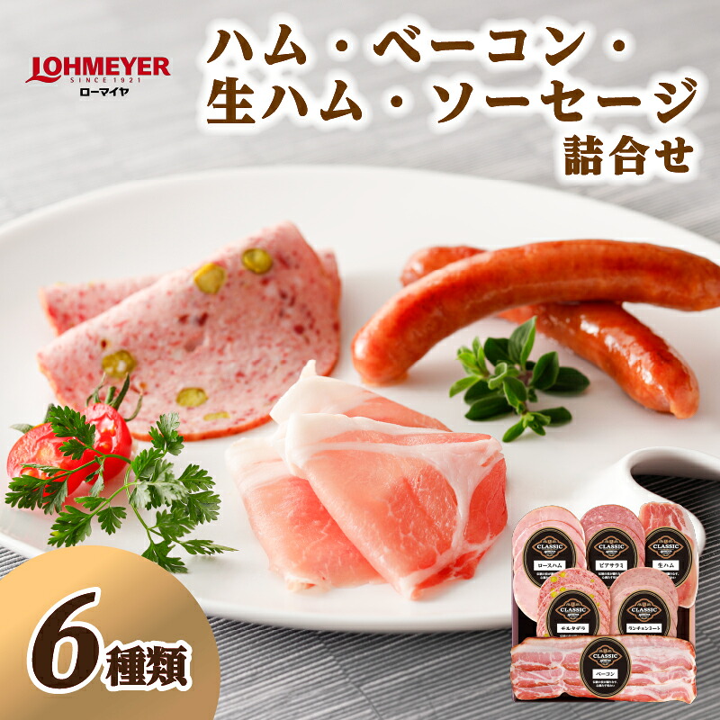 【ふるさと納税】ローマイヤ ハム・ベーコン・生ハム・ソーセージ 詰合せ 栃木県 那須塩原市 豚肉 薄切りハム セット アラカルト 贈答 ギフト モルタデラ ビアサラミ ランチョンミート パーティー 冷蔵 送料無料 9,800円