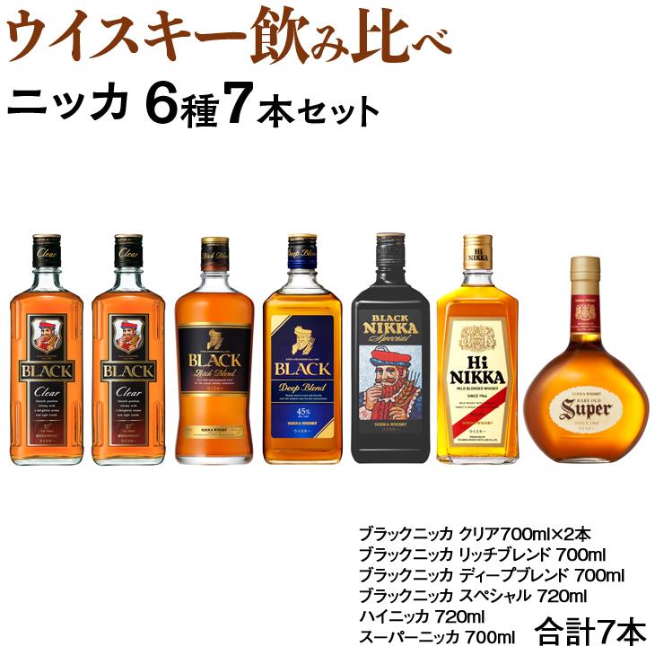 本命ギフト ウイスキー 飲み比べ ニッカ6種7本セット※着日指定不可 fucoa.cl