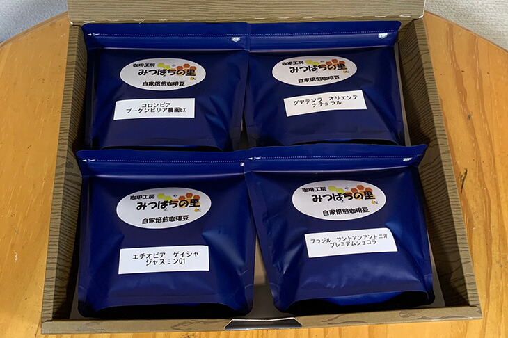 愛用 10 28 自家焙煎 珈琲豆 100g 4種類 豆 厳選 コーヒー ブラジル コロンビア グアテマラ エチオピア Fucoa Cl