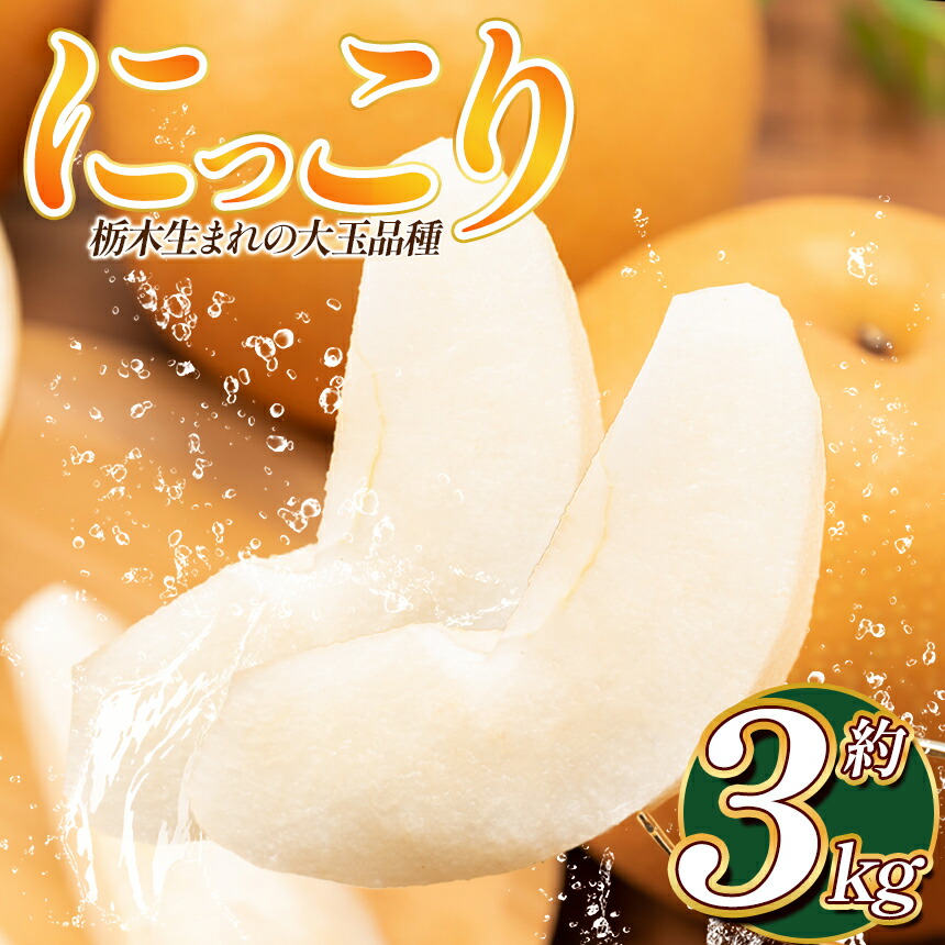 【ふるさと納税】にっこり 3kg |  梨 なし ナシ ふるさと 納税 にっこり 果物 フルーツ デザート 送料無料 栃木県 下野市