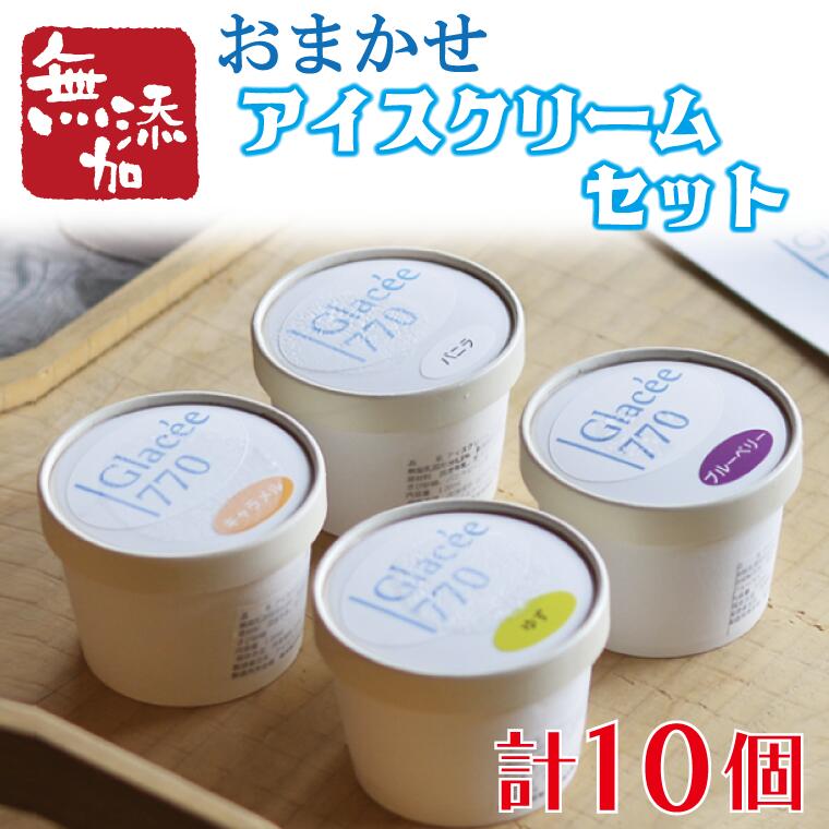 【ふるさと納税】【ギフト対応可】アイスクリーム工房「Glac・・e770」の素材にこだわった保存料無添加アイスクリームセット｜栃木県 益子町 ふるさと納税 保存料無添加 アイスクリーム こだわり おまかせ カップアイス シャーベット (AB002)