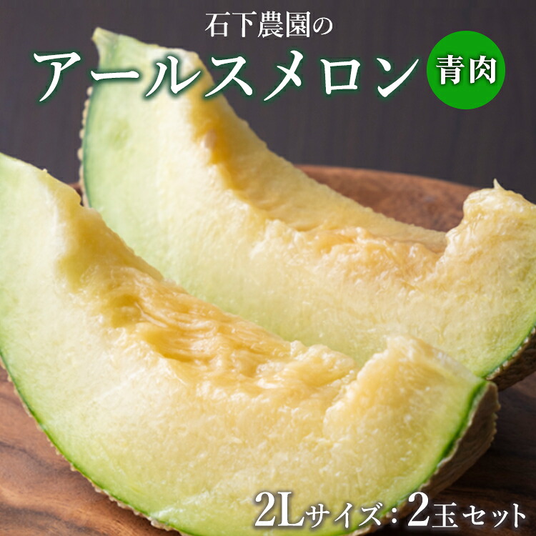 【ふるさと納税】〈先行予約受付〉石下農園のアールスメロン〈青肉〉 2Lサイズ 2玉セット | 果物 フルーツ メロン 国産 アールスメロン ギフト 贈答 ※離島への配送不可 ※2026年10月中旬頃~11月上旬頃に順次発送予定|栃木県芳賀町