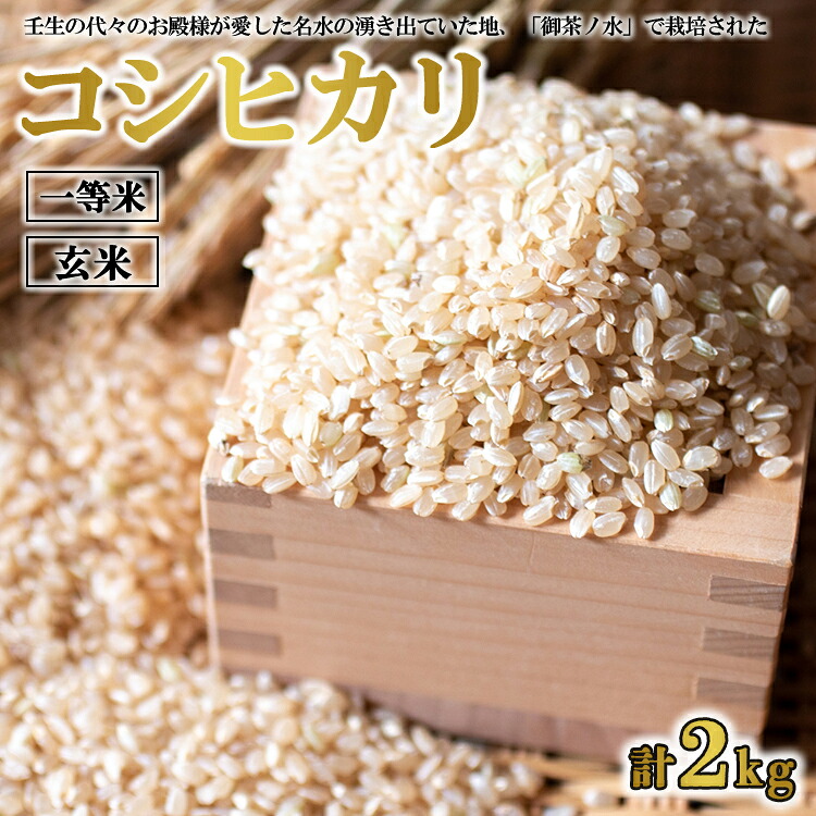 【ふるさと納税】《令和7年産》コシヒカリ 玄米 1kg×2 計2kg | 一等米 お殿様のお米 米 お米 おこめ こしひかり コメ こめ ご飯 ごはん 国産 栃木県 壬生町
