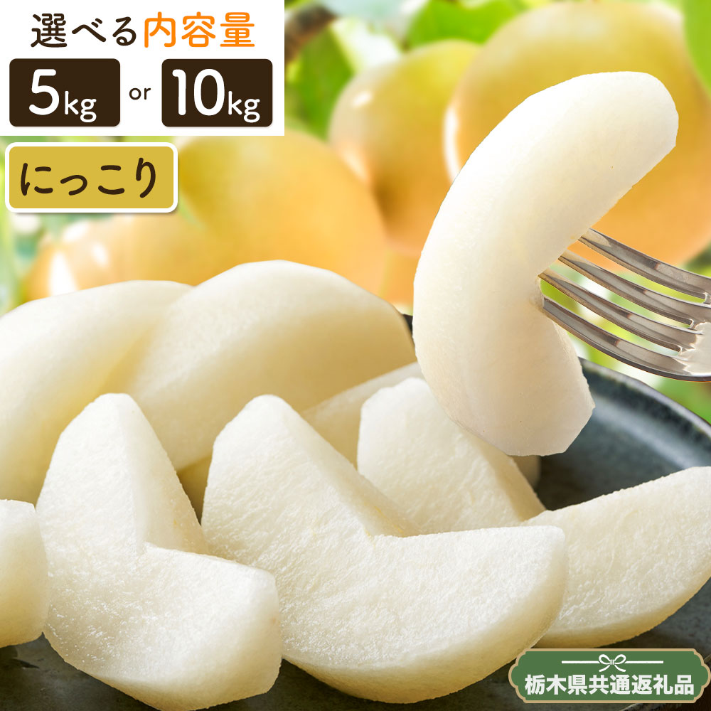【ふるさと納税】先行予約 梨 なし にっこり梨 5kg or 10kgフルーツ 矢畑むらづくり組合《9月下旬-10月上旬頃出荷》 栃木県【栃木県共通返礼品　栃木県産】【配送不可地域あり】