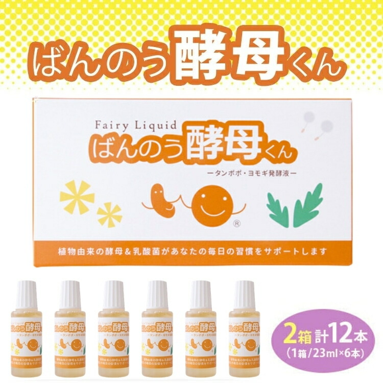 【ふるさと納税】栃木県塩谷町で製造　ばんのう酵母くん(23ml×6本)　2箱