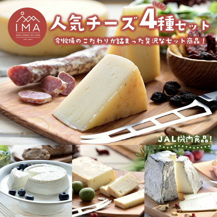 【ふるさと納税】今牧場の人気チーズ詰め合わせセット(ゆきやなぎ、りんどう、茶臼岳、みのり) | チーズ 食べ比べ セット おつまみ 晩酌 乳製品 那須 栃木県 那須町〔P-264〕|栃木県那須町