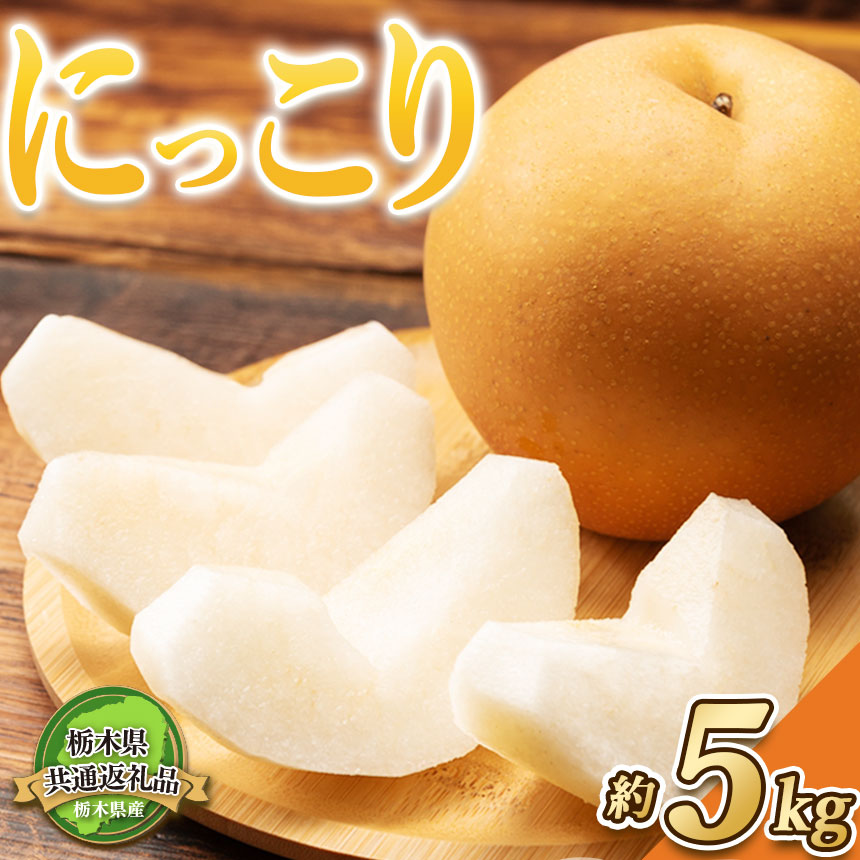 【ふるさと納税】 【先行予約】栃木県共通返礼品 宇都宮産 にっこり 5kg｜ ふるさと納税  にっこり 新高 豊水 新品種 なし 梨 甘い 美味しい 果物 共通返礼品 フルーツ デザート 大粒 新鮮 栃木県 那珂川町 送料無料
