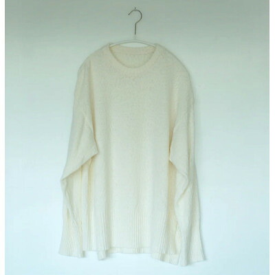 【ふるさと納税】【ezu】monochrome sweater white /綿織物100%◆御膳上等◆白◆L大いさ【1720356】