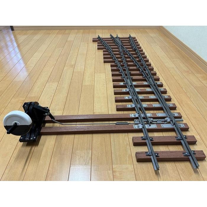 【ふるさと納税】ミニ鉄道パーツ 合成枕木製4番片開き分岐器(左) 1セット ※沖縄・離島（一部除く）への配送不可｜群馬県伊勢崎市