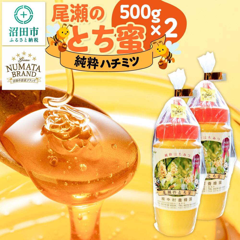 【ふるさと納税】尾瀬のとち蜜 500g×2本 計1kg 中村養蜂園