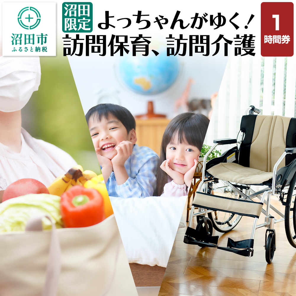 【ふるさと納税】《群馬県沼田市内限定》よっちゃんがゆく！訪問保育、訪問介護 1時間利用券｜群馬県沼田市