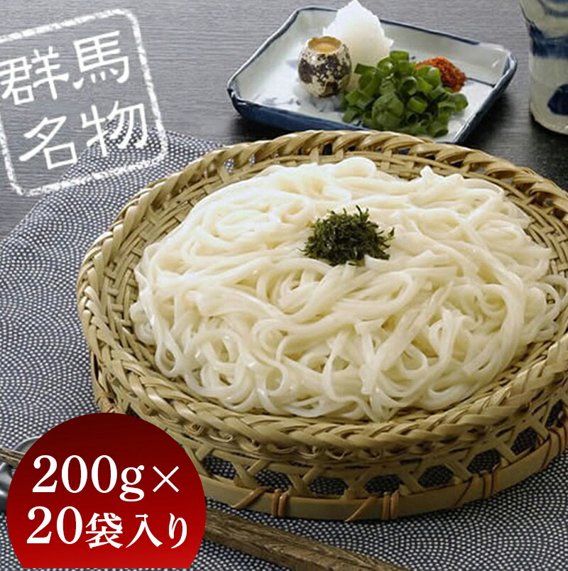 【ふるさと納税】ふる里水沢®うどん 200g（2人前）×20袋入り（約40人前） 麺 乾麺 日本三大うどん 水沢 ふるさと 故郷 納税 群馬 渋川市  F4H-0053