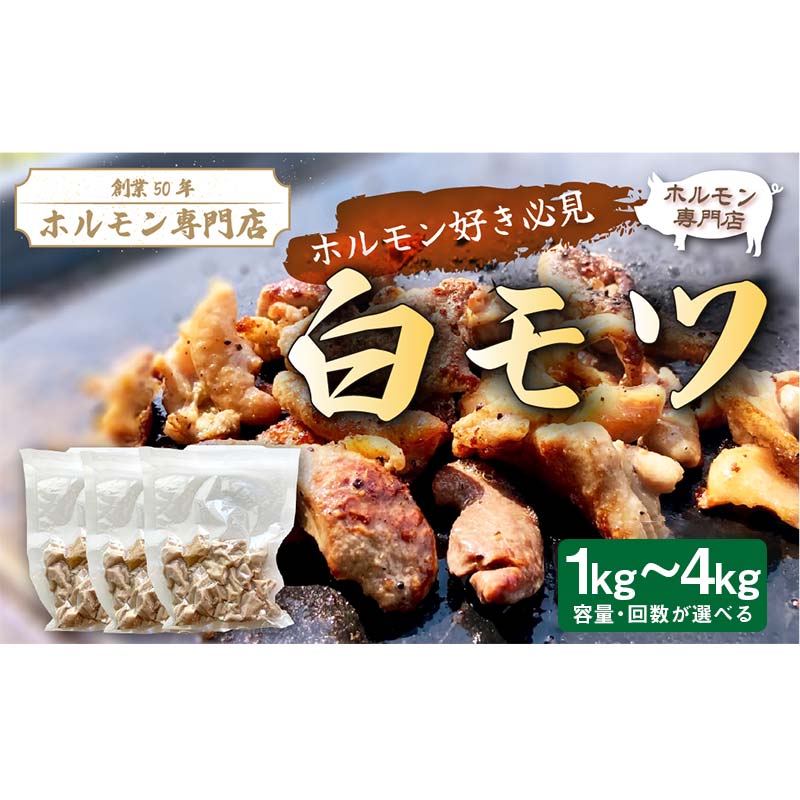 【ふるさと納税】創業50年の歴史！白ホルモン 容量・回数が選べる 豚ホルモン 豚肉 焼肉 BBQ もつ鍋 モツ 小分け  F4H-0178var