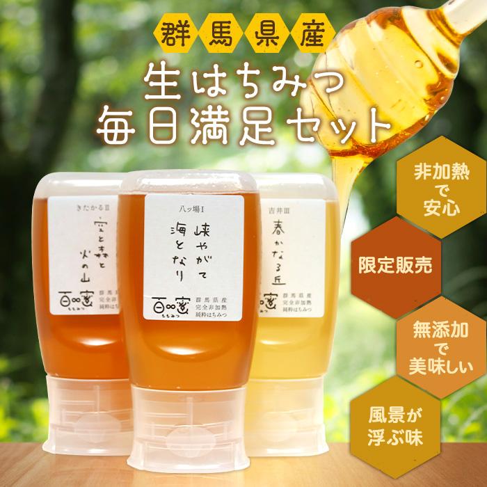 【ふるさと納税】群馬県産「生はちみつ」毎日満足セット【蜂蜜 ハチミツ ギフト 詰合せ 詰め合わせ おすすめ 群馬県 長野原町 北軽井沢】 | ハチミツ ギフト 加工品 人気 スイーツ