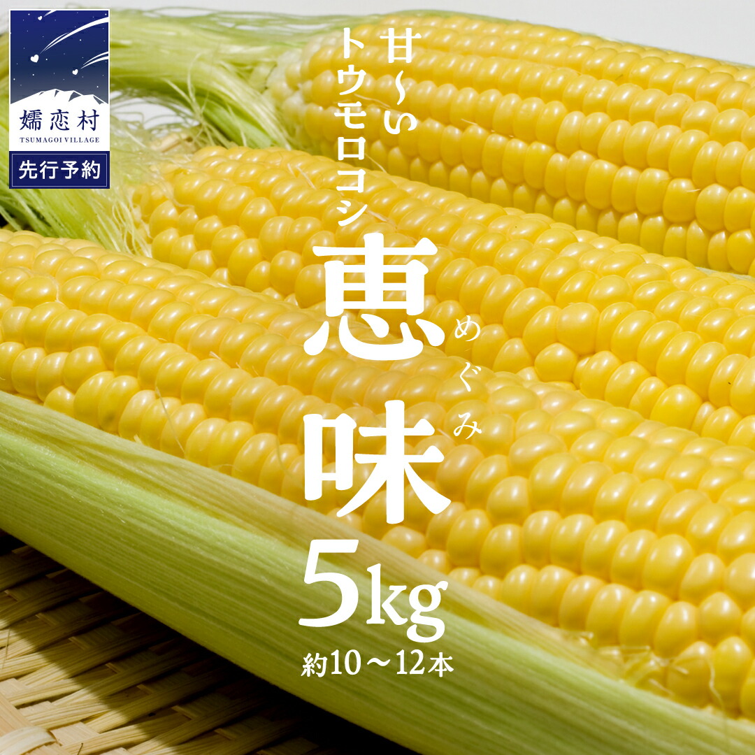 【ふるさと納税】 【 2025年 8月上旬 発送開始 】 甘～いトウモロコシ 恵味 5kg 約10～12本 とうもろこし 産地直送 羽生田売店 期間限定 先行予約 人気 朝採り お取り寄せ 関東 群馬 先行受付