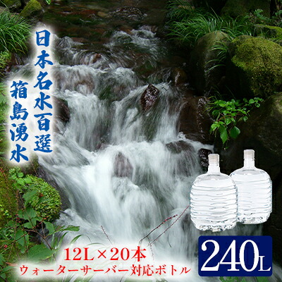 【ふるさと納税】群馬の名水 箱島湧水エア L 12L×20本 ウォーターサーバー 対応ボトル(2本×10回) 飲料 ドリンク 飲料類 水 ミネラルウォーター 名水 天然水