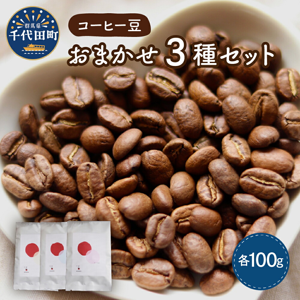 【ふるさと納税】コーヒー豆 おまかせ セット (100g×3種類) スペシャルティコーヒー こだわり 目利き 焙煎 自家焙煎 ティータイム 人気 飲み比べ 群馬県 千代田町|群馬県千代田町