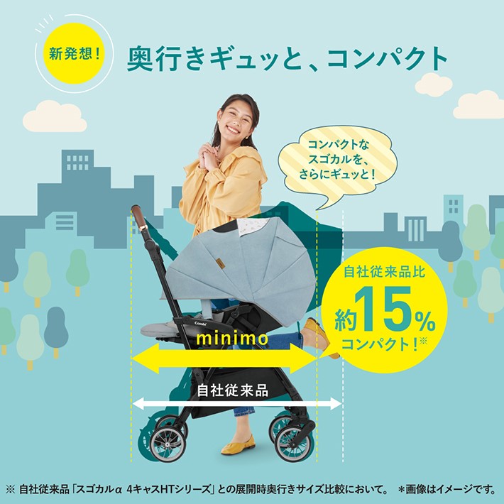 【ふるさと納税】スゴカルminimoエッグショックDM(パルクグレー)【11100-0133】#ベビーカーa型カバーステップ軽量折りたたみコンパクト収納UVサンシェードエアスルー夏熱中症ハイシート日よけ洗える両対面式保証期間1年コンビ埼玉県さいたま市