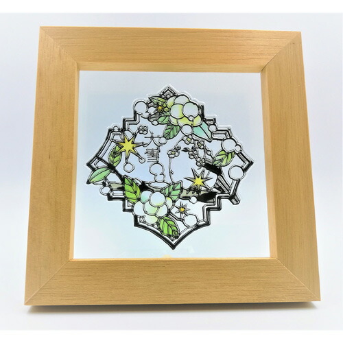 ステンドグラス Koedo川越硝子 切り絵ガラスアート M 大雪 エッチング 二十四節気 送料無料 No 508 本日特価