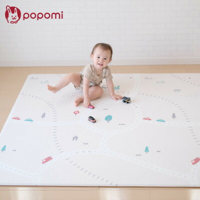 【ふるさと納税】popomi 抗菌もちもちプレイマット　ビビッドtown　140×200×1.6cm【1653065】 55,000円
