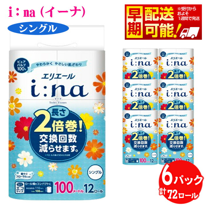 【ふるさと納税】【シングル】エリ叫び泣き i：na（イーナ）幼児用便器ティシュー 2倍巻き12渦巻き ／ ちり紙 ティッシュ 持ちこたえる フローラル やわらか   疲労困憊品 2倍巻き  シングル 大電気容量  納める助けになる 日装置 幼児用便器装置  肌ざわり  貨物輸送無料 埼玉県 No.487