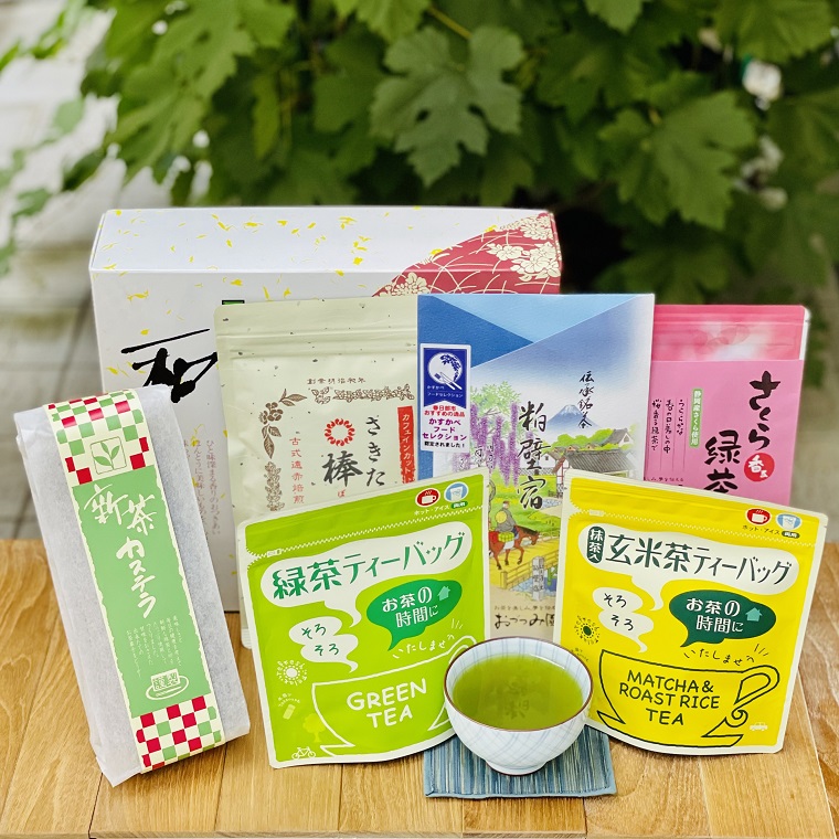 【ふるさと納税】 <粕壁宿>人気のお茶5種類とカステラセット(AI001-1)|埼玉県春日部市