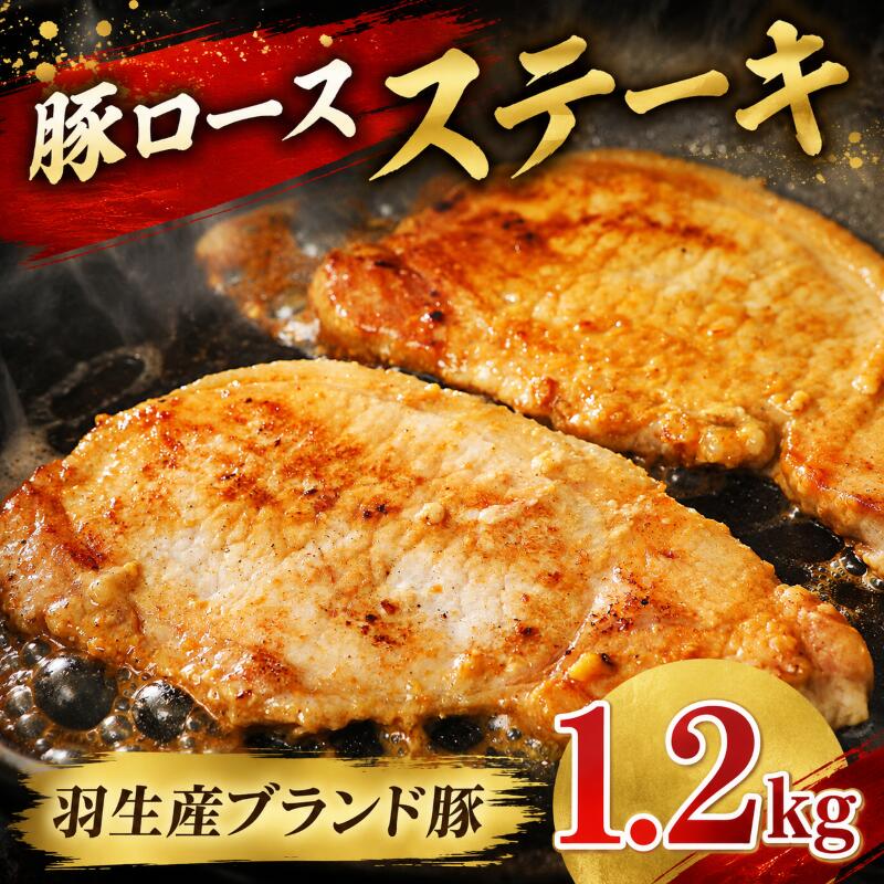 【ふるさと納税】 ロース ステーキ 1.2kg ( 100g × 3枚 ) × 4P 国産 三元豚 冷凍 真空 小分け 個包装 たっぷり 大容量 大きめ 厚切り 豚肉 豚 ブタ ポーク ジューシー お弁当 おかず 惣菜 晩ごはん 贅沢 ギフト お中元 御中元 贈り物 贈答 埼玉県 羽生市|埼玉県羽生市