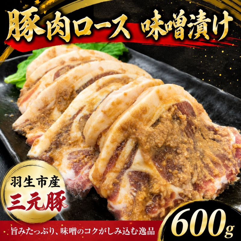 【ふるさと納税】 豚肉 ロース 味噌漬け 600g(100g×6枚)味噌漬け 三元豚 米豚 国産 豚 ポーク 肉 羽生市産 小分け 個包装 小袋 便利 ブランド ブランド豚 精肉 肉加工品 まとめ買い 間中さん家 株式会社古川ミート 埼玉県 羽生市|埼玉県羽生市