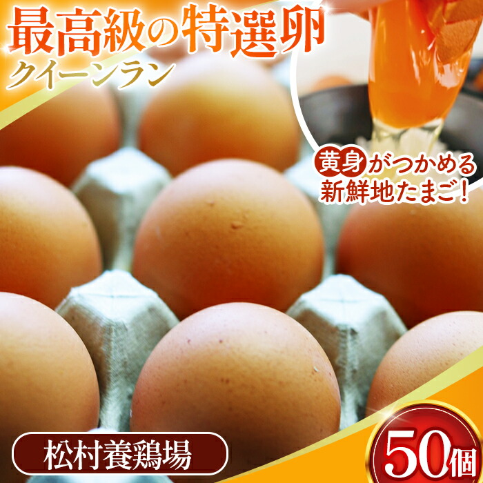 【ふるさと納税】黄身がつかめる新鮮地たまご クイーンラン 赤玉 50個入［No.099］