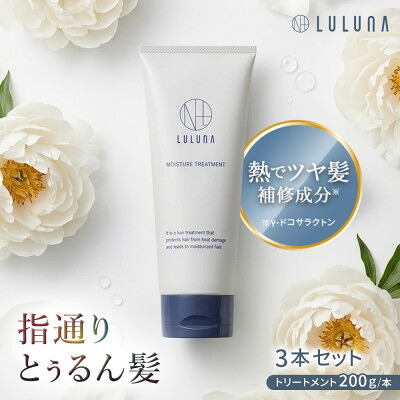 【ふるさと納税】【3本セット】ドライヤーの熱でダメージ補修　モイスチャートリートメント[LULUNA]ルルーナ【1611734】