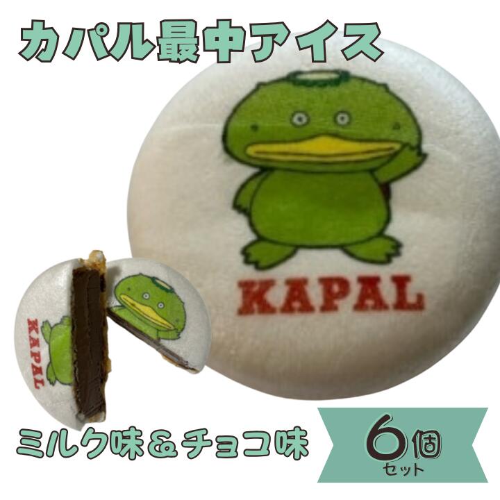 【ふるさと納税】カパル最中アイス（ミルク味3個・チョコ味3個）6個セット｜埼玉県志木市