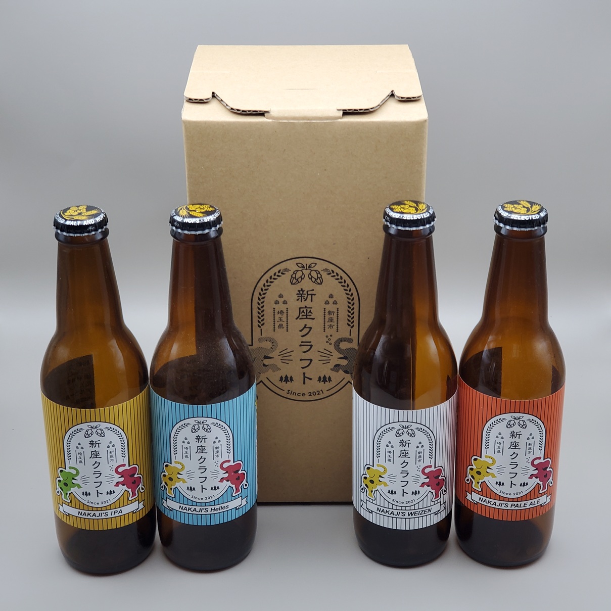 【ふるさと納税】新座クラフト NAKAJI'S PALE ALE&IPA&HELLES&WEIZEN (4本または6本) 8,520円