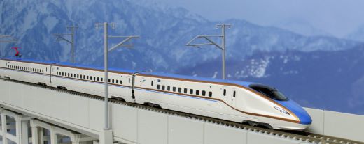 【ふるさと納税】J021-26 鉄道線路ひな形【Nゲージ】E7系北陸新幹線「かがやき」打ちかかる書き割り
