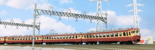 【ふるさと納税】K023-26 鉄道線路ひな形【Nゲージ】475系 急行列車「立山・ゆのくに」+鉄橋書き割り
