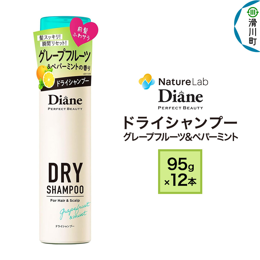 【ふるさと納税】Diane ダイアン パーフェクトビューティー ドライシャンプー 95g グレープフルーツ＆ペパーミント×12点セット [Diane ダイアン ドライシャンプー 水のいらないシャンプー スプレー 女性 洗い立て 頭皮スッキリ] 35,100円