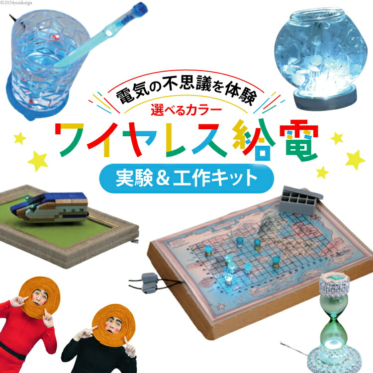 【ふるさと納税】工作 実験 ワイヤレス 給電 実験 ＆ 工作キット 1セット 選べる色 [ビー・アンド・プラス 埼玉県 小川町 273] 体験 電気 ロボット 勉強 科学 おうち時間