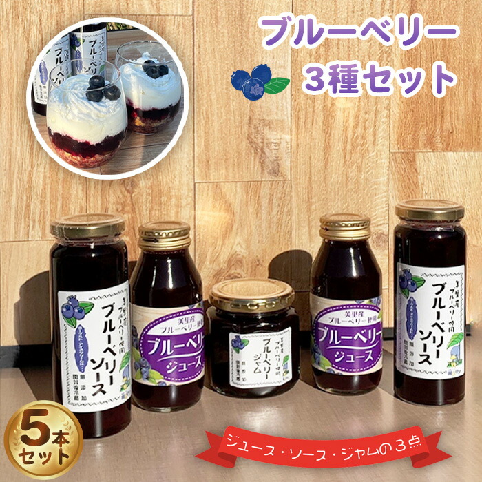 【ふるさと納税】 ブルーベリー加工品フルセット ／ ジュース ソース ジャム 果実 フルーツ 送料無料 埼玉県 No.228