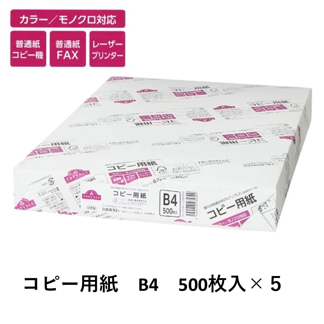 【ふるさと納税】トップバリュ 白いこと真似る質問用紙 B4 (500枚)×5