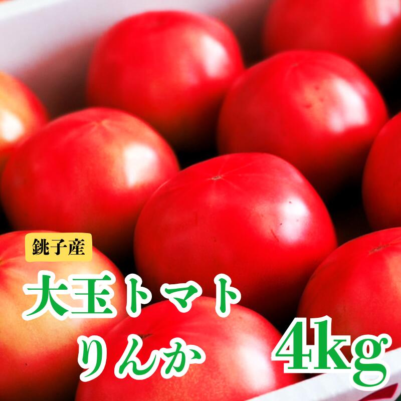 【ふるさと納税】 【 先行予約 】 とまと りんか 4kg トマト 大玉 りんか 甘い ジューシー 人気 定番 美味しい 野菜 厳選 新鮮 贈答 ギフト サラダ パスタ トマトジュース ジュース ケチャップ 調味料 健康 緑黄色野菜 11000円 千葉県 銚子市 国産 銚子産 はぎわらファーム｜千葉県銚子市