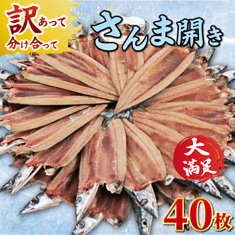 【ふるさと納税】 訳あり さんま 40枚 開き 秋刀魚 訳あって 分け合って さんま開き  国産 北海道 産 小分け 冷凍 干物 魚 海鮮 魚介 大容量 保存食 人気 グルメ お取り寄せ 贈り物 ふるさと納税 ふるさと納税さんま 11000円 11,000円 送料無料 千葉県 銚子市 ヤマニンベン