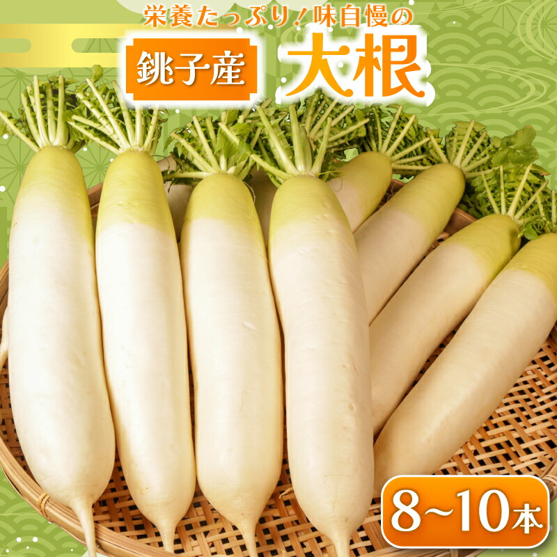 【ふるさと納税】 先行予約 大根 8~10本 数量限定 期間限定 大容量 旬の野菜 だいこん 生野菜 大根おろし 味噌汁 煮物 ぶり大根 豚バラ大根 おでん 和食 生産量 日本一 プレゼント 贈り物 グルメ 発送時期 2027年4月~(なくなり次第終了) 送料無料 千葉県 銚子市 小野商店|千葉県銚子市