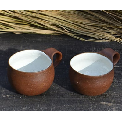【ふるさと納税】あわ焼　コーヒーカップ　2客セット【1486722】｜千葉県館山市