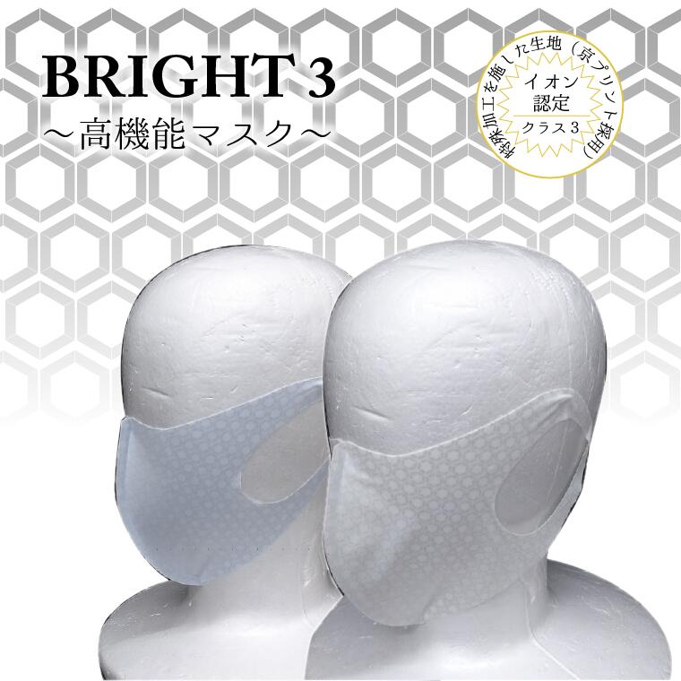 【ふるさと納税】【JISイオン認定】高機能マスク「BRIGHT3」 サックス 選べるサイズ M L　衛生用品