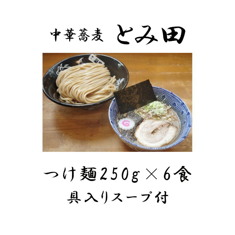 【ふるさと納税】つけ麺 とみ田 スープ 具付き 麺250g × 6食 セット お取り寄せ おすすめ ラーメン 自宅 富田 冷凍 ギフト 魚介 濃厚 太麺