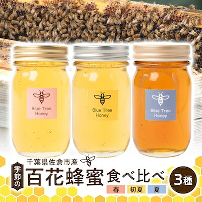 【ふるさと納税】千葉県佐倉市産 百花蜂蜜 食べ比べセット(計3本)【1679008】