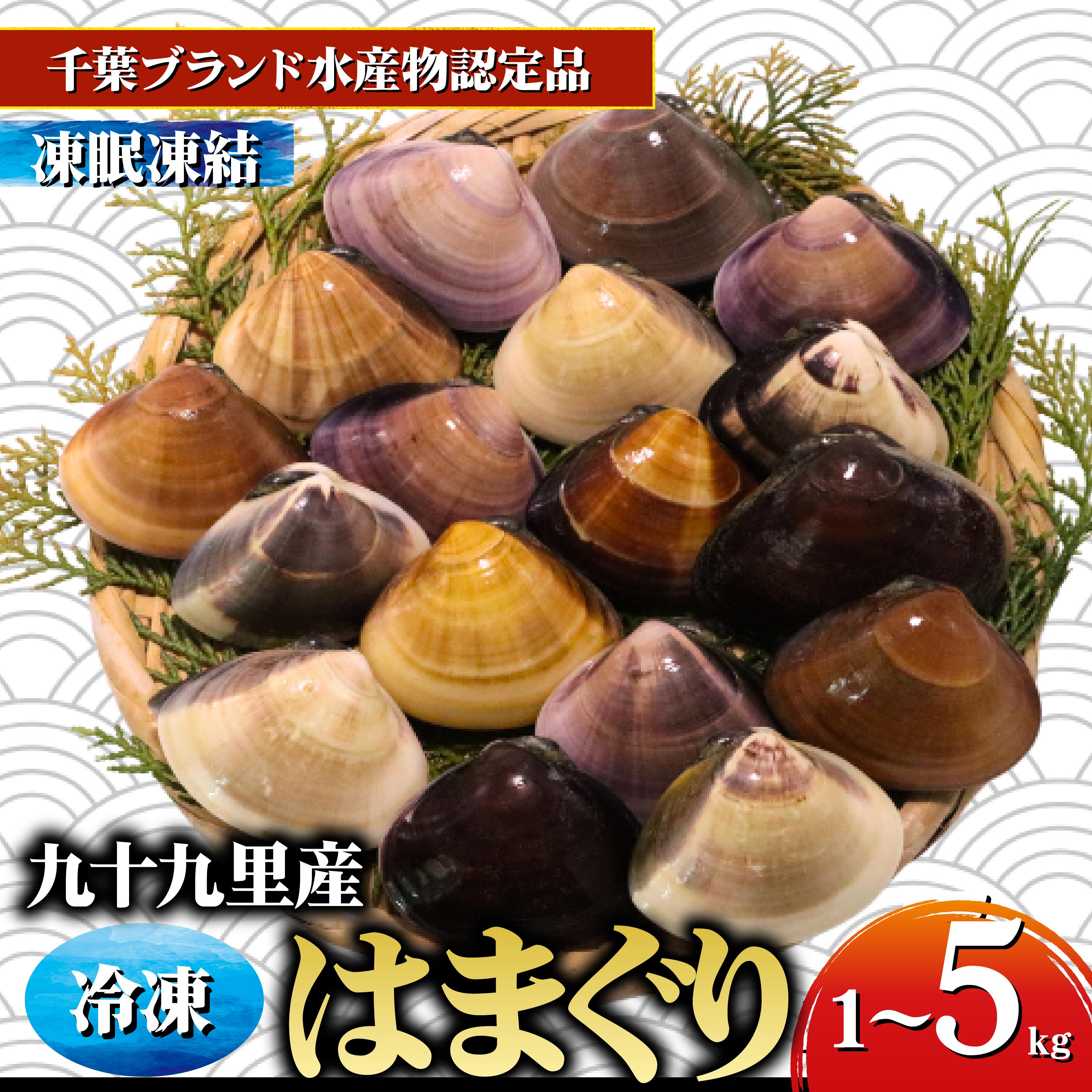 ふるさと納税】 九十九里産 冷凍 はまぐり 選べる 1kg‐5kg 砂抜き 冷凍