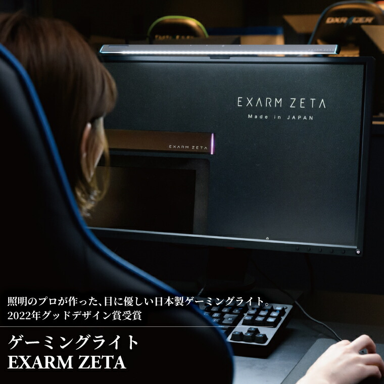 【ふるさと納税】ゲーミングライト EXARM ZETA 〈 好ましいひな形賞勝ち取る 見せびらかす マイコン 点火装置 照明ランプ 点火装置 LED 調光 調色 タッチレスセンサー 黒いこと 白いこと メタリックシルバー 選べる〉