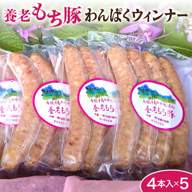 【ふるさと納税】 もち豚 わんぱくウインナー ( 20本 110g &times; 5パック ) | ウインナー ソーセージ 豚肉 もち豚 国産 豚100% 粗挽き おかず おつまみ BBQ バーベキュー 冷凍 小分け お取り寄せ 人気 おすすめ 送料無料 千葉県 市原市｜千葉県市原市 10,780円