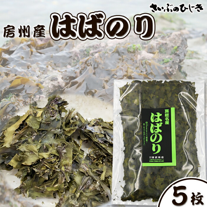 【ふるさと納税】【さいぶのひじき】磯の香り豊かな高級食材！『鴨川産 天然 はばのり』５枚《数量限定》　[0020-0093]