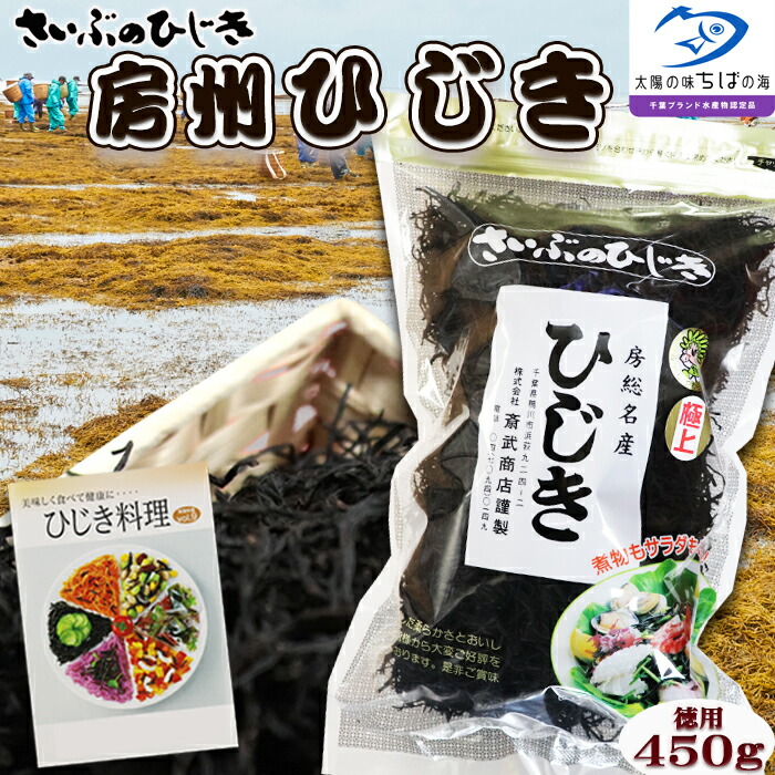 【ふるさと納税】【さいぶのひじき】房州ひじき450ｇ！レシピ集付き♪ [0022-0009]